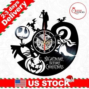 Nightmare Before Christmas Vinyl Clock Decor Gifts